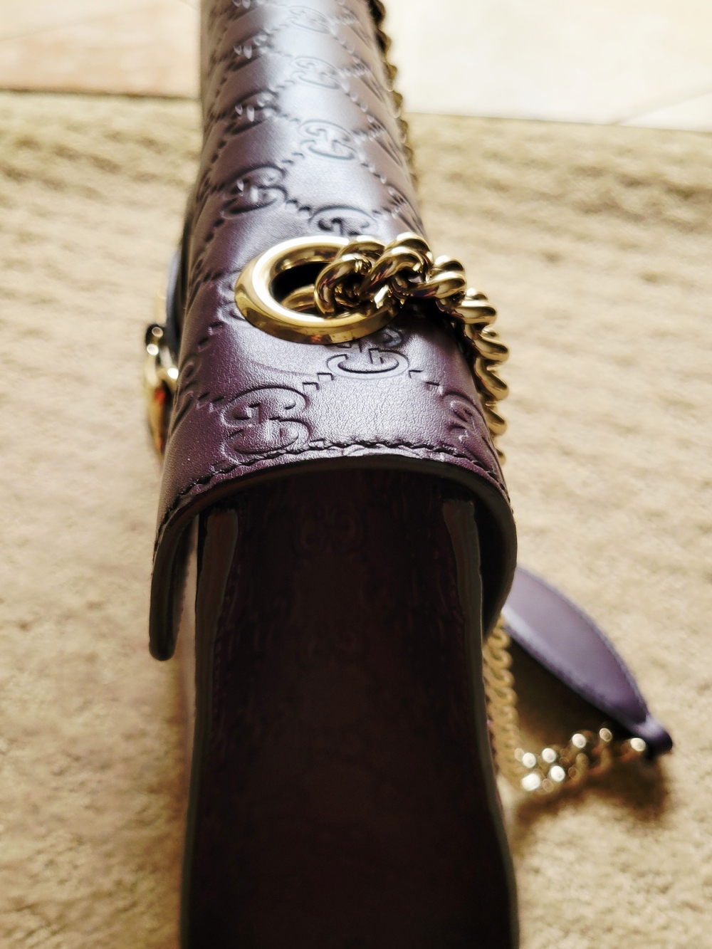 Gucci Emily Purple Guccissima Leather Medium Shoulder Bag - Picture 4 of 13
